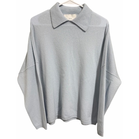 Vanisè Sweaters - Vanisè Polo Collared Cashmere Sweater Baby Blue Women's Size Medium (44 IT)
